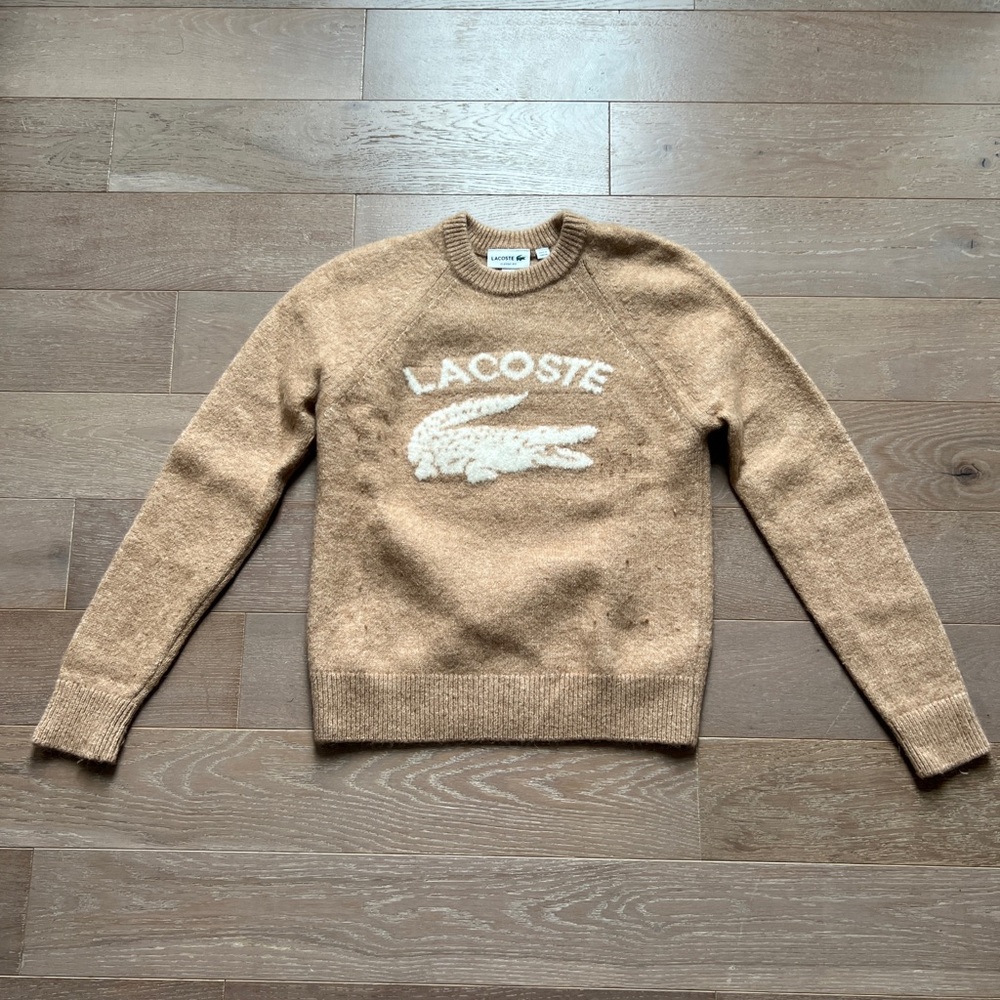 Alpaca wool and poly lacoste sweater size small